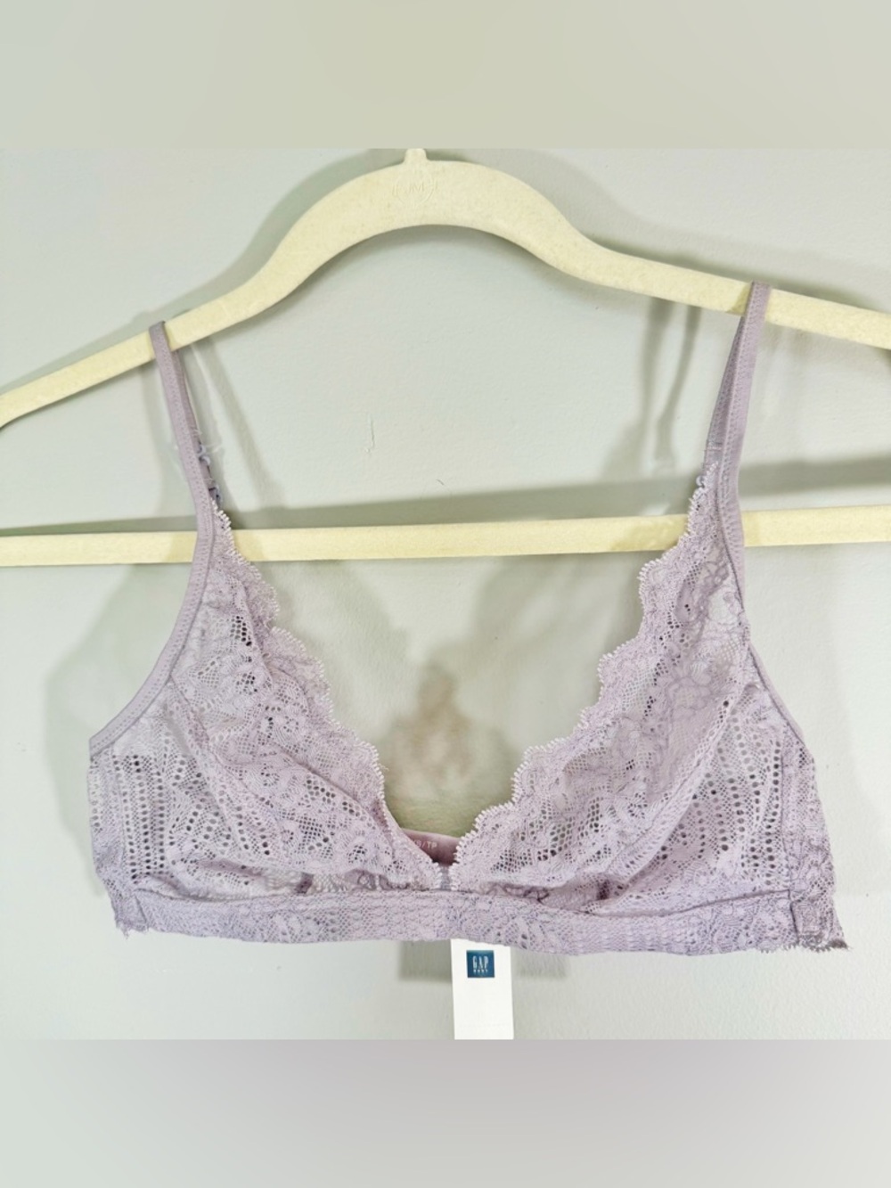 Gap Body Lilac Lace Triangle Bralette XS Purple Coquette Soft Girl Y2K NWT